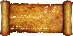Egyházi Lili névjegykártya